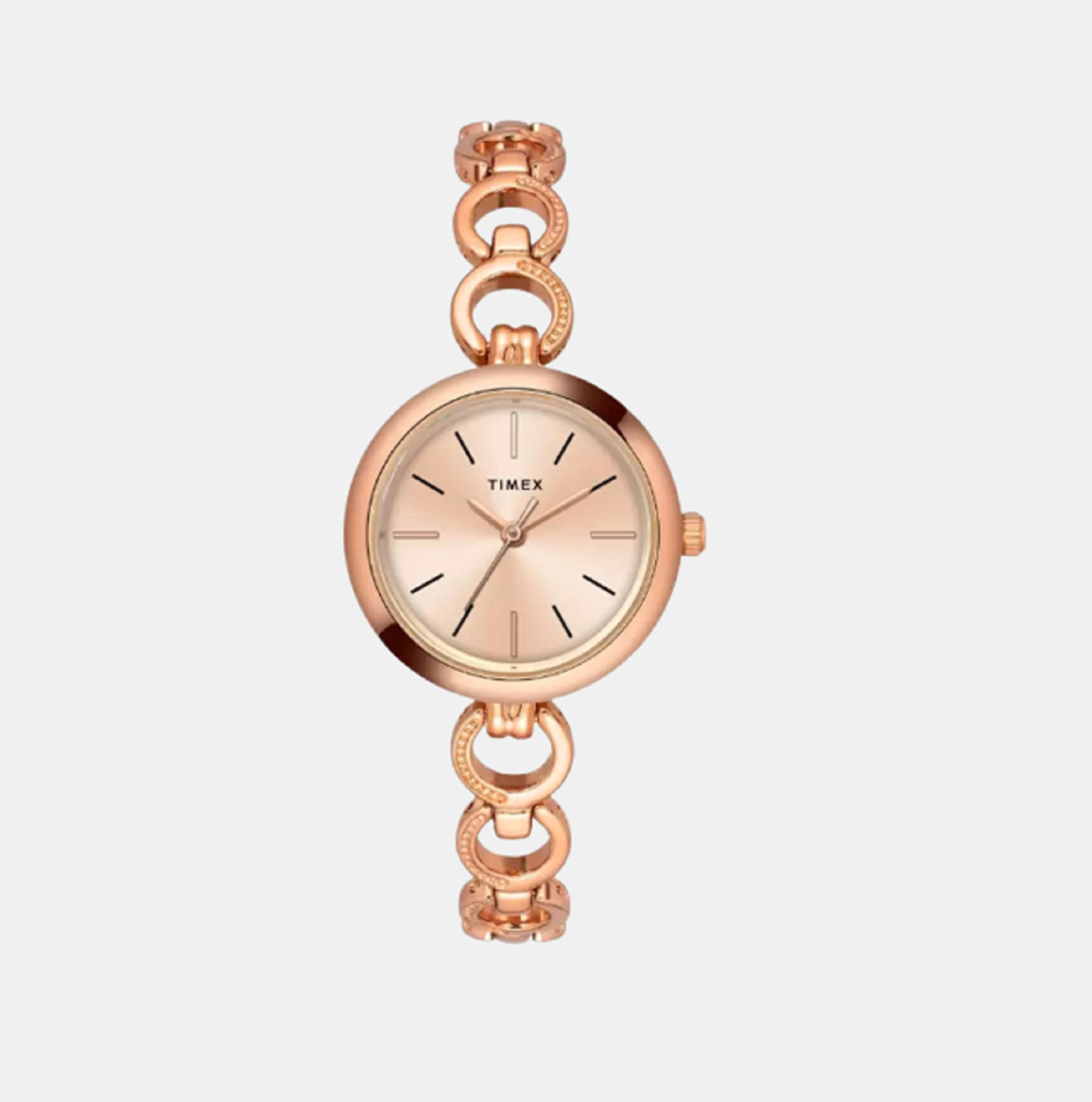 Timex Trendline Women Quartz Rose Gold Dial Analog Brass Watch TWEL11434