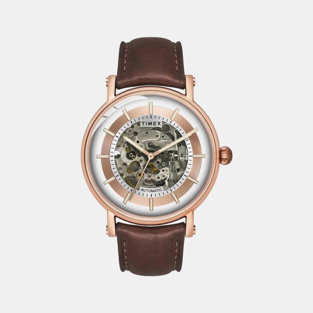 Timex Signio Men Automatic Dial Analog Leather Watch TWEG16715