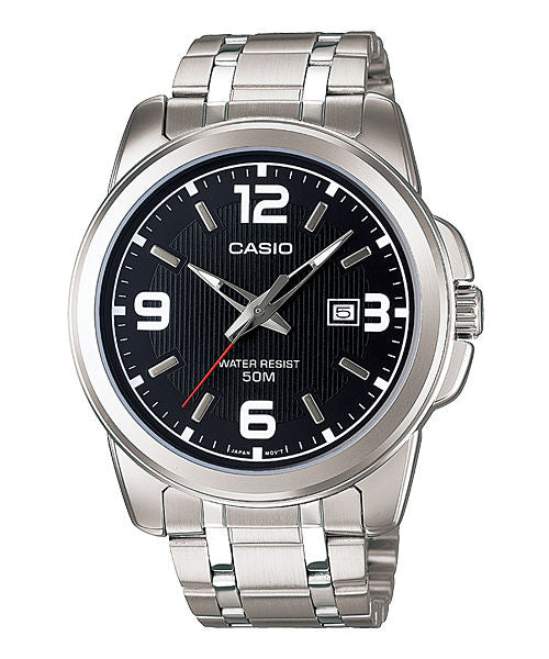 Casio Enticer Men Quartz Black Dial Analog Stainless Steel Watch A550