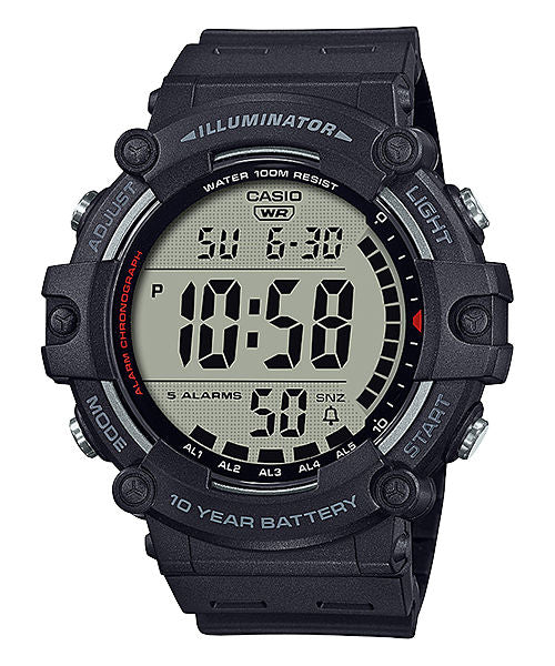 Casio Youth Unisex Quartz Black Dial Digital Resin Watch D218