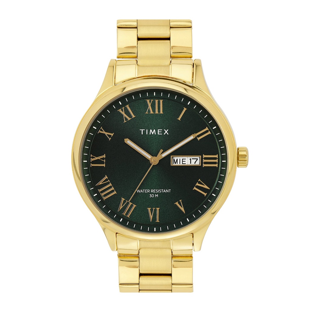 [TWEG18446] TIMEX Green Round Dial Analog Men's Watch - TWEG18446