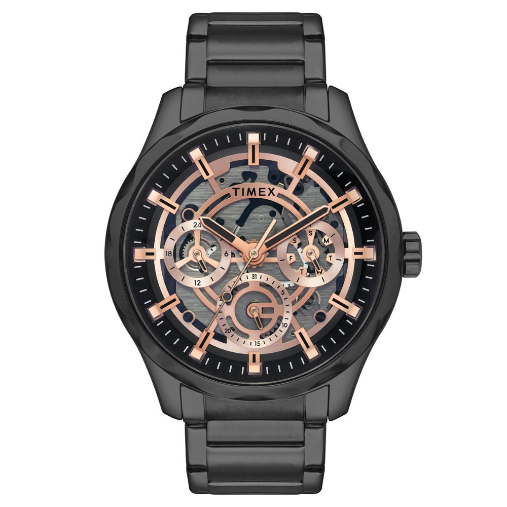 [TW0TG7630] Timex Men Black Round Dial Analog Watch - TW0TG7630