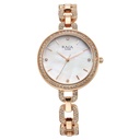 Titan Raga Showstopper Quartz Analog Mother Of Pearl Dial Rose Gold Metal Strap Watch For Women