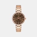Timex Trendline Women Quartz Brown Dial Multi-Function Stainless Steel Watch TWEL18721