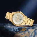 Titan Quartz Analog with Day and Date Yellow Dial Metal Strap Watch for Men