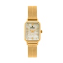 Logues Quartz Analogue Silver Dial Gold Mesh Strap Watch For Women