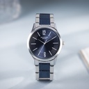 Sonata Poze Quartz Analog Blue Dial Metal Strap Watch for Men