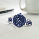 Sonata Poze Quartz Analog Blue Dial Stainless Steel Strap Watch For Men
