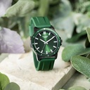 Sonata Poze Quartz Analog Green Dial Green Silicone Strap Watch For Men