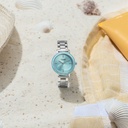 Sonata Poze Quartz Analog Blue Dial Stainless Steel Strap Watch For Women