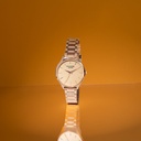 Sonata Poze Quartz Analog Beige Dial Rose Gold Colour Stainless Steel Strap Watch For Women