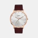 Timex Trendline Men Quartz Silver Dial Analog Leather Watch TW0TG8014