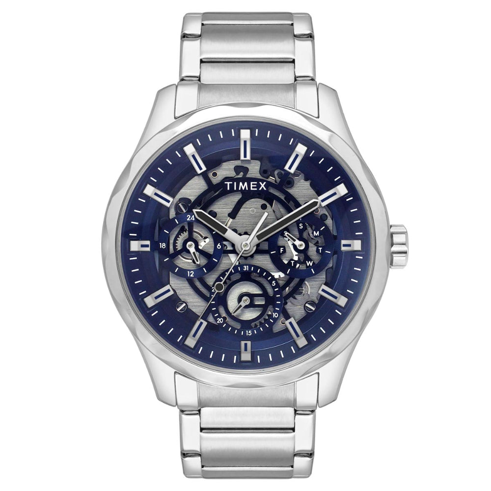 [TW0TG7627] Timex Men Blue Round Dial Analog Watch - TW0TG7627