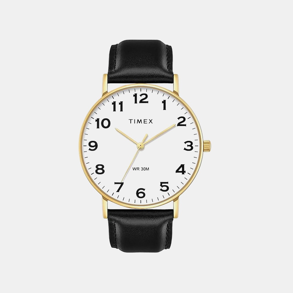 Timex Trendline Men Quartz White Dial Analog Leather Watch TWTG12202