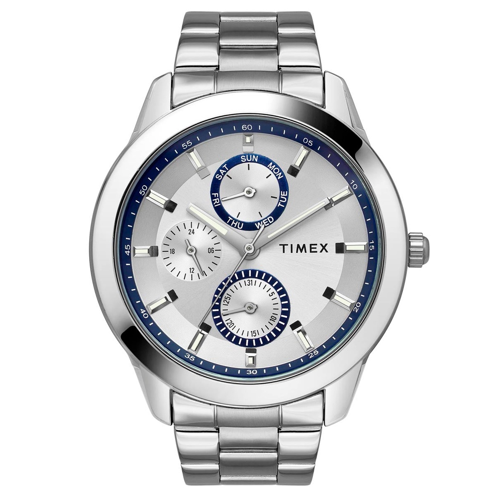 [TWEG18506] Timex Fashion Men's Silver Dial Round Case Multifunction Function Watch -TWEG18506