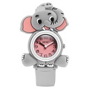 Zoop Analog Elephant Watch with Pink Dial & Grey Strap for Boys Girls Kids, from House of Titan