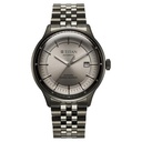 Titan Weekender 60 Hours Power Reserve Concealed Automatic Analog Gun Dial Dark Gun Stainless Steel Strap Watch for Men