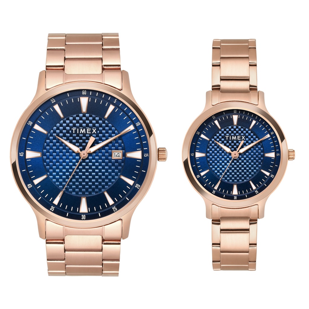 [TW00PR322] TIMEX Pairs Blue Round Dial Analog Watch - TW00PR322