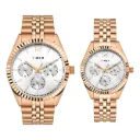 TIMEX Trendline Silver Round Dial Analog Pair's Watch - TW00PR346
