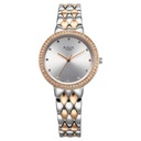 Titan Raga Showstopper Quartz Analog Silver Round Dial Two Toned Metal Strap Watch For Women