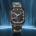 Fastrack Groove Multifunction Black Dial Metal Strap Guy's Watch with Lume indices