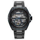 Fastrack Automatics Black Dial Black Stainless Steel Strap Watch For Guys