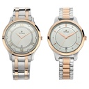 Titan Bandhan Quartz Analog with Date Silver Dial Two Toned Stainless Steel Strap Watch For Couple