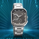 Fastrack Groove Multifunction Anthracite Dial Metal Strap Guy's Watch with Lume indices