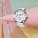 Titan Light leathers Multifunction Silver Dial Leather Strap Watch For Men