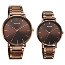 Sonata Soulmate Quartz Analog Brown Dial Brown Stainless Steel Strap Watch For Couple