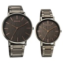 Sonata Soulmate Quartz Analog Grey Dial Grey Stainless Steel Strap Watch For Couple