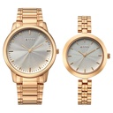 Titan Bandhan Eternal Pair Analog with Silver Dial Rose Gold Stainless Steel Strap Watch for Couples