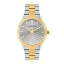 Logues Quartz Analogue Silver Dial Gold Two Tone Metal Strap Watch For Men