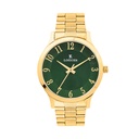 Logues Quartz Analogue Green Dial Gold Metal Strap Watch For Men