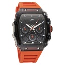 SF Maiden Voyage Sport Watch Black Dial And Orange Strap Tonneau Shaped Case with Multifunction movement