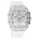 SF Maiden Voyage Sport Watch White Dial And Strap Tonneau Shaped Case with Multifunction movement