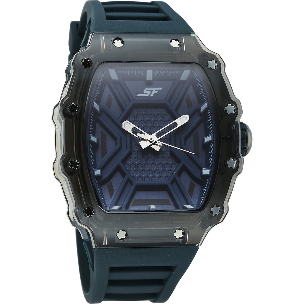 SF Maiden Voyage Sport Watch Blue Dial And Strap Tonneau Shaped Case