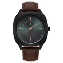 Fastrack Stunners Quartz Analog Green Dial Brown Leather Strap Watch For Guys