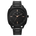 Fastrack Stunners Quartz Analog Black Dial Black Stainless Steel Strap Watch For Guys