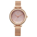 Fastrack Stunners Quartz Analog Pink Dial Rose Gold Stainless Steel Strap Watch For Girls