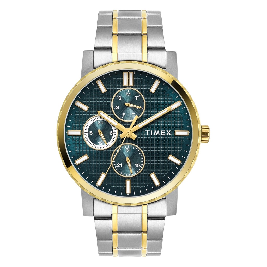 [TWEG34701] Timex Trendline Round 44mm Teal Dial Analog Men Watch - TWEG34701