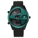 Fastrack Overdrive Chronograph Micromotor Black Dial Black Silicone Strap Watch For Guys