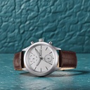 Titan Sapphire Multifunction Quartz Analog with Day and Date White Dial Leather Strap Watch for Men