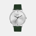 Timex Trendline Men Quartz Silver Dial Analog Leather Watch TW0TG8013