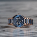 Titan Ceramic Fusion Quartz Multifunction Blue Dial With Two Toned Color Stainless Steel Strap Watch For Men