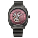 Fastrack Automatics Collection Pink Dial Grey Stainless Steel Strap Watch For Guys