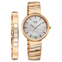 Titan Raga Power Pearls Quartz Analog Mother of Pearl Dial Rose Gold Metal Strap Watch For Women