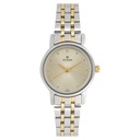 Titan Quartz Analog Champagne Dial Stainless Steel Strap Watch for Women