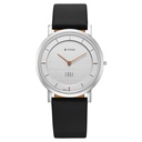 Titan Edge Quartz Analog White Dial Blue Leather Strap Watch For Men