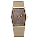 Titan Edge Whimsey Quartz Analog Brown Dial Golden Stainless Steel Strap Watch For Women